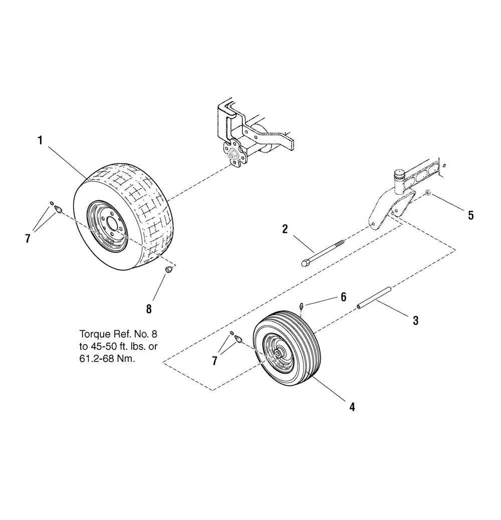 Wheel And Tire Group (W7501407) Diagram and Parts List for 107289860-7800513,ZTS6000 2009 Briggs and Stratton Lawn Tractor Accessories